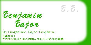 benjamin bajor business card