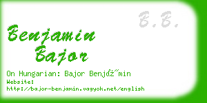 benjamin bajor business card